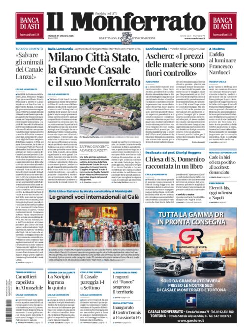 Il Monferrato - Edizione 79 del 27/10/2026